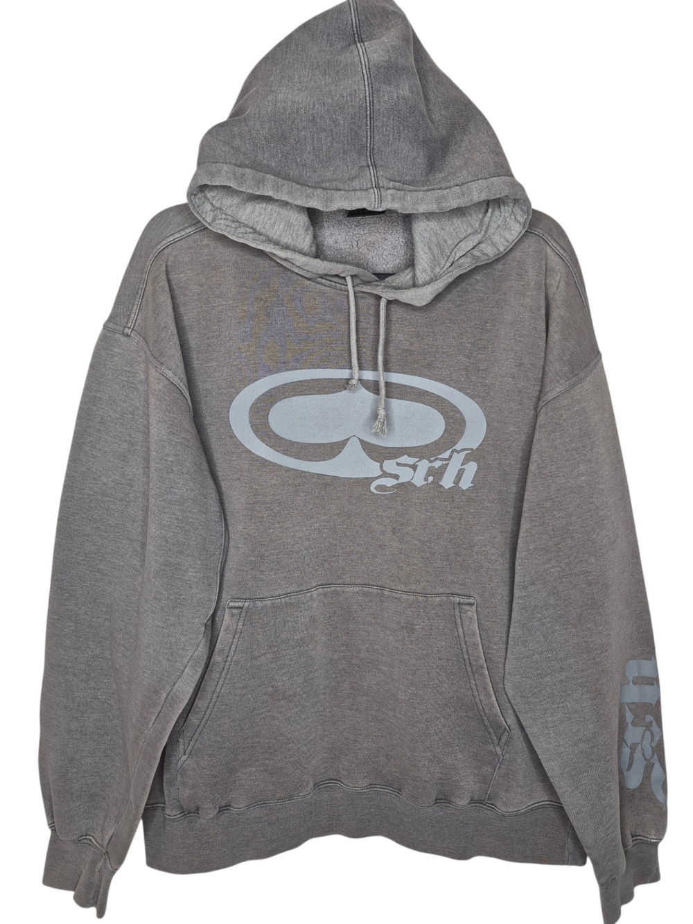 Vintage SRH Productions Skate Fade Pullover Hoodie Gray Spade Logo XL